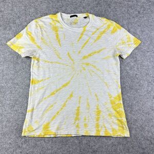 ATM Anthony Thomas Melillo Slub Jersey Crew Neck Tee Shirt Mens S Canary Tie Dye